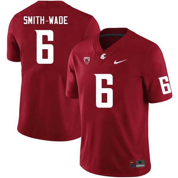 Men #6 Chau Smith-Wade Washington State Cougars College Football Jerseys Sale-Crimson